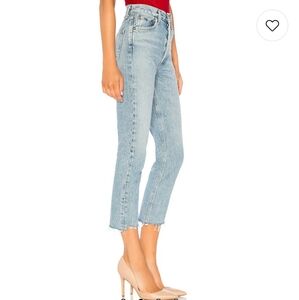 Agolde Riley High Rise Straight Crop in Zephyr 30